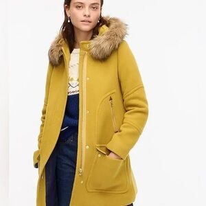 J. Crew Stadium Cloth Chateau Parka in Mustard Size 00